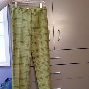 Hugo Buscati Victorias Secret Wool Blend Plaid Pants Size 4